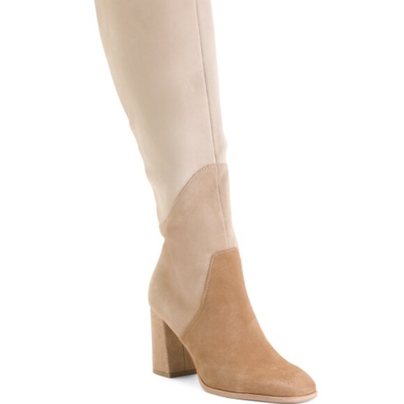 NEW DOLCE VITA Suede Flin High Shaft Boots Dune 864mn - Picture 2 of 3